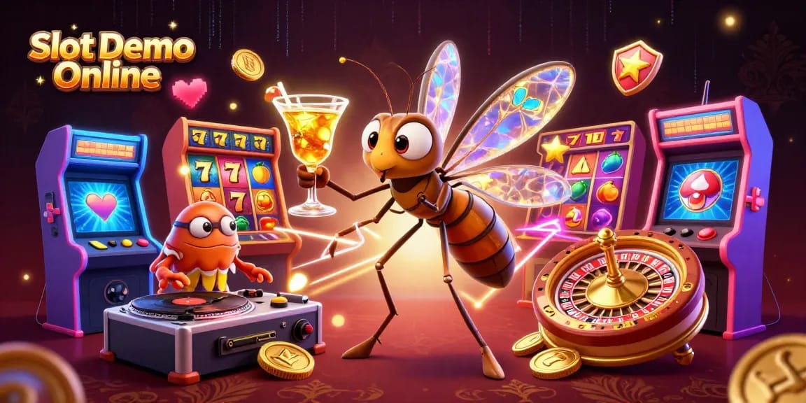 Experience the excitement of Slot Demo Online with colorful casino characters and dynamic game elements.