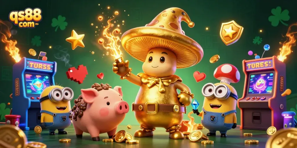 Experience the magic of qs88 com as the golden wizard enchants the casino scene.
