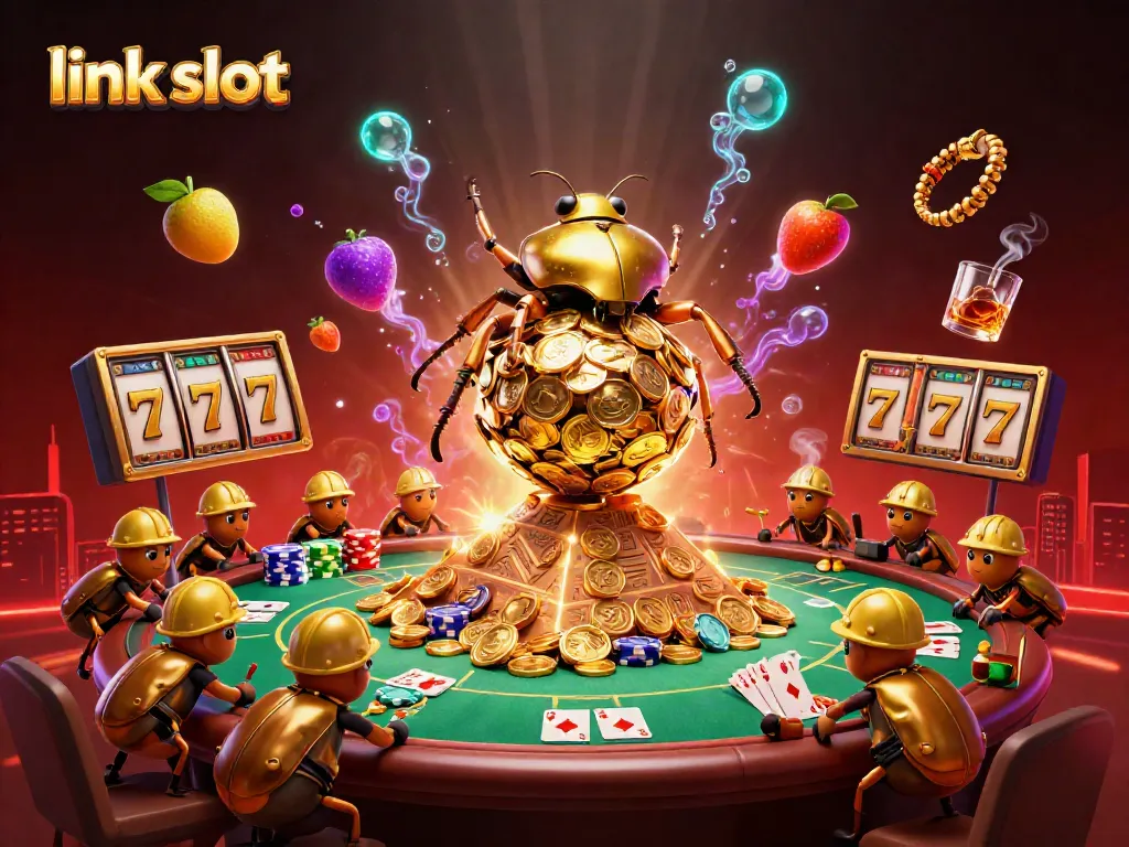 Engage in thrilling gameplay with link slot while enjoying vibrant casino elements in an exciting scene.