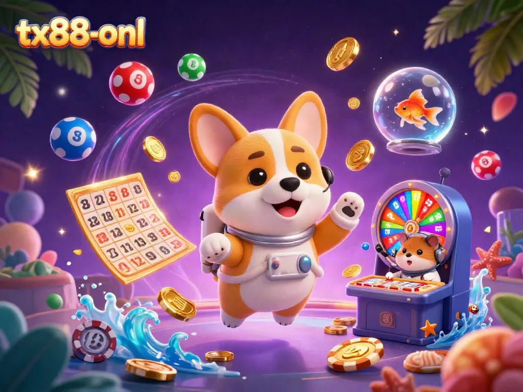 Experience winning moments with playful characters in tx88-onl's vibrant casino adventure.