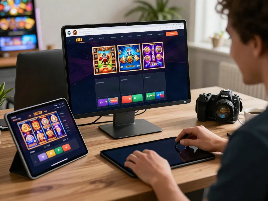 Engaging platform for server Thailand users, showcasing slot game variety on devices.