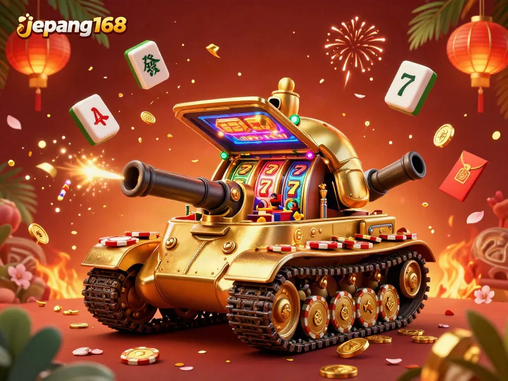 Experience jepang168's vibrant energy with a lottery-themed 3D illustration featuring lively casino elements.
