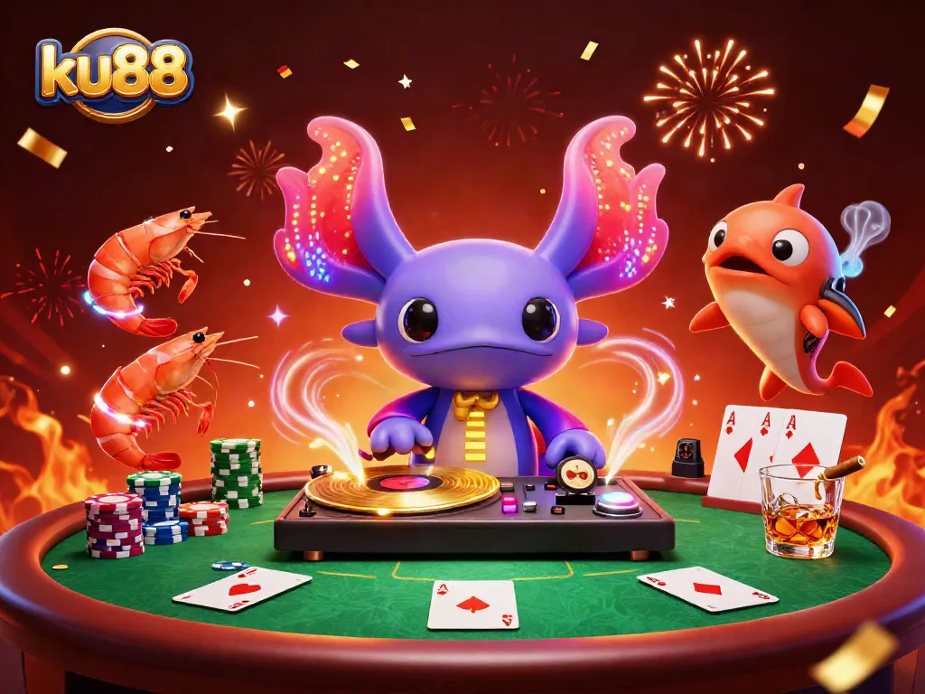 Experience exciting gameplay at ku88 with vibrant characters and dynamic poker elements in a 3D casino scene.