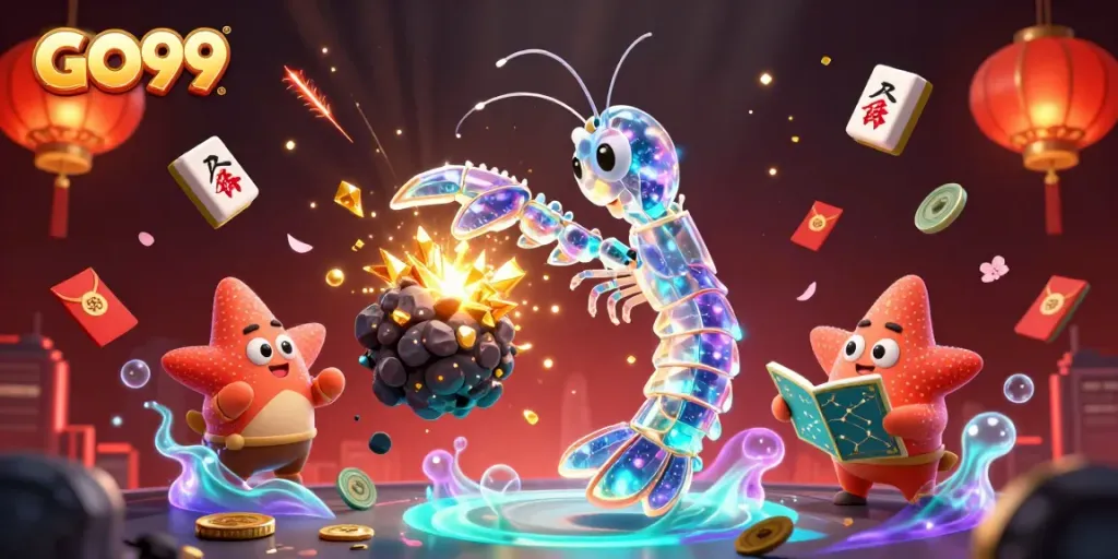 Experience thrilling gameplay in GO99 with a vibrant, 3D casino scene full of excitement.