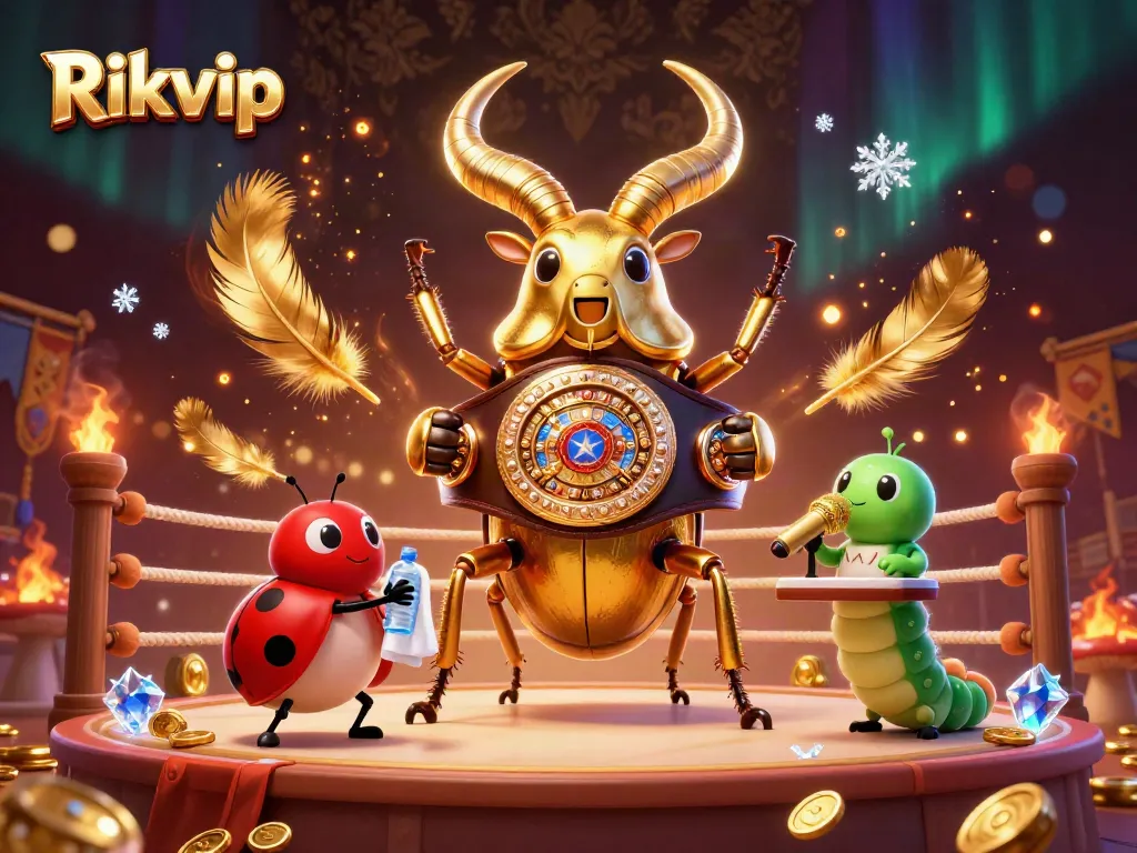 Experience the thrilling showdown in Rikvip’s vibrant casino environment with dynamic 3D characters.