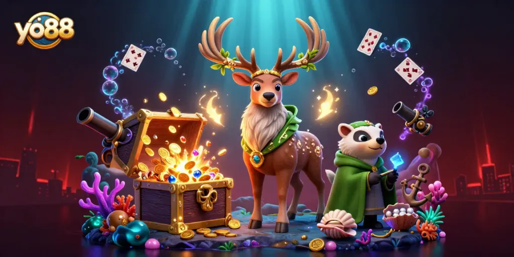 Engage in thrilling gambling at yo88 with a vibrant underwater casino adventure.