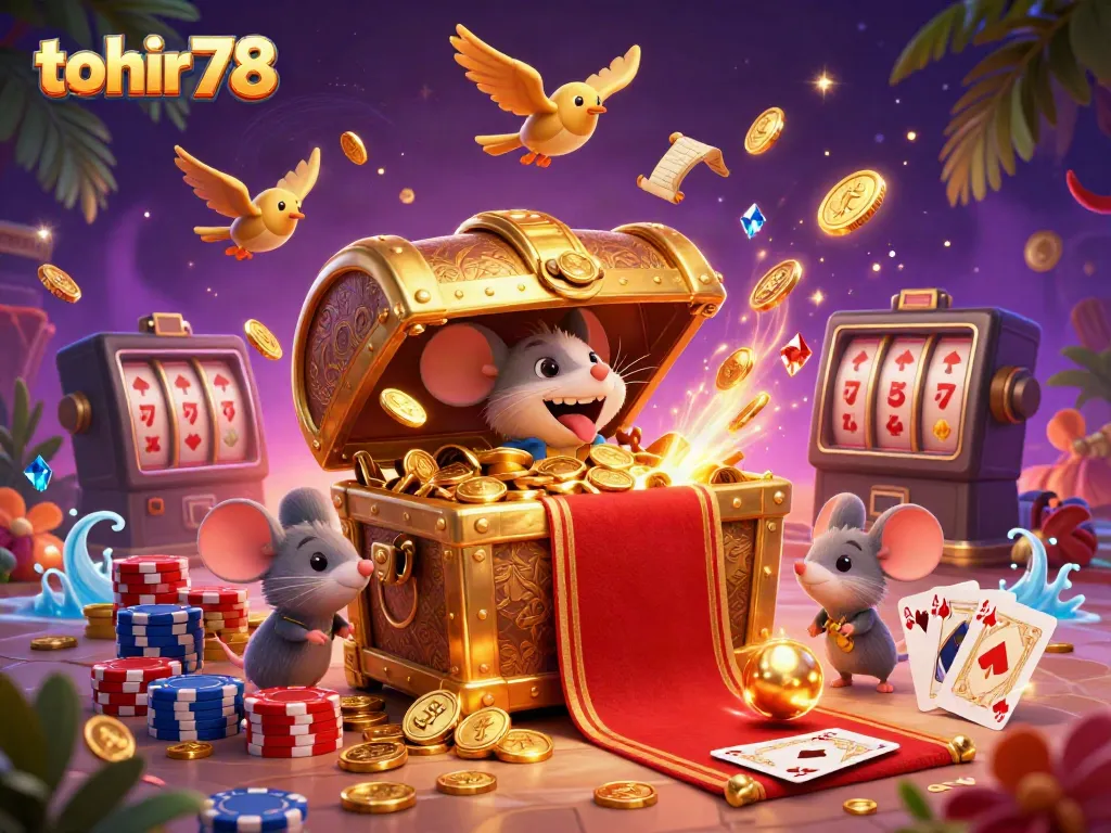 Experience exhilarating gaming adventures at tohir78 with vibrant casino treasures and playful characters.