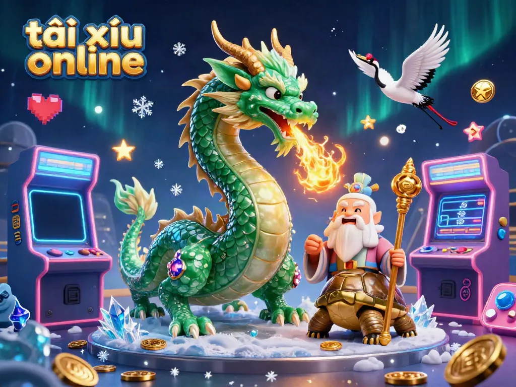 Experience thrilling gameplay with a dynamic illustration of tài xỉu online, featuring iconic characters and colorful casino elements.