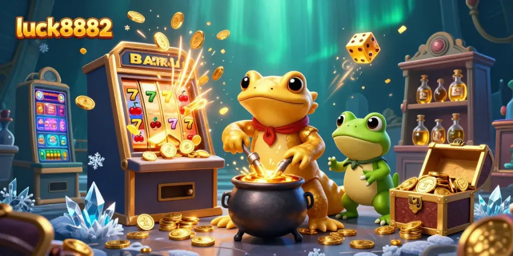 Experience the enchanting world of luck8882 with vibrant characters and gold-rich gameplay elements.