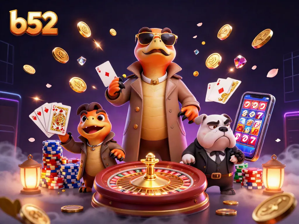 Experience b52 vibes with raptors in disguise at a vibrant VIP casino lounge scene