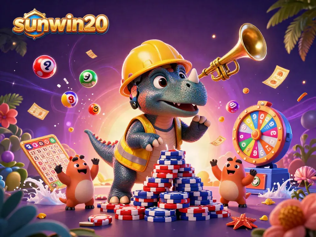 Experience the excitement of sunwin20 with vibrant games and joyous celebrations in this dynamic scene.