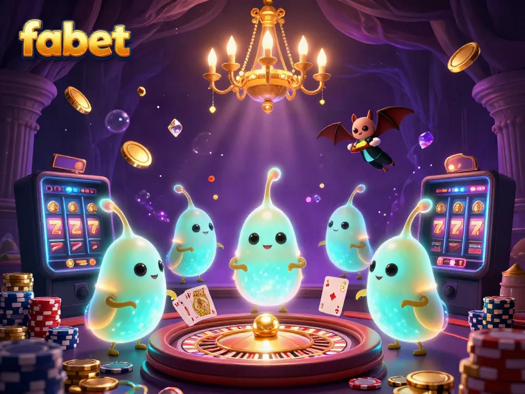 Experience fabet's vibrant 3D casino scene with glowworms lighting the way and thrilling games.