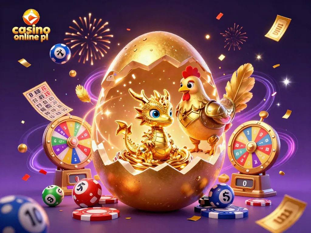 Experience vibrant excitement at casino online pl with golden dragon and gaming elements bursting into action.