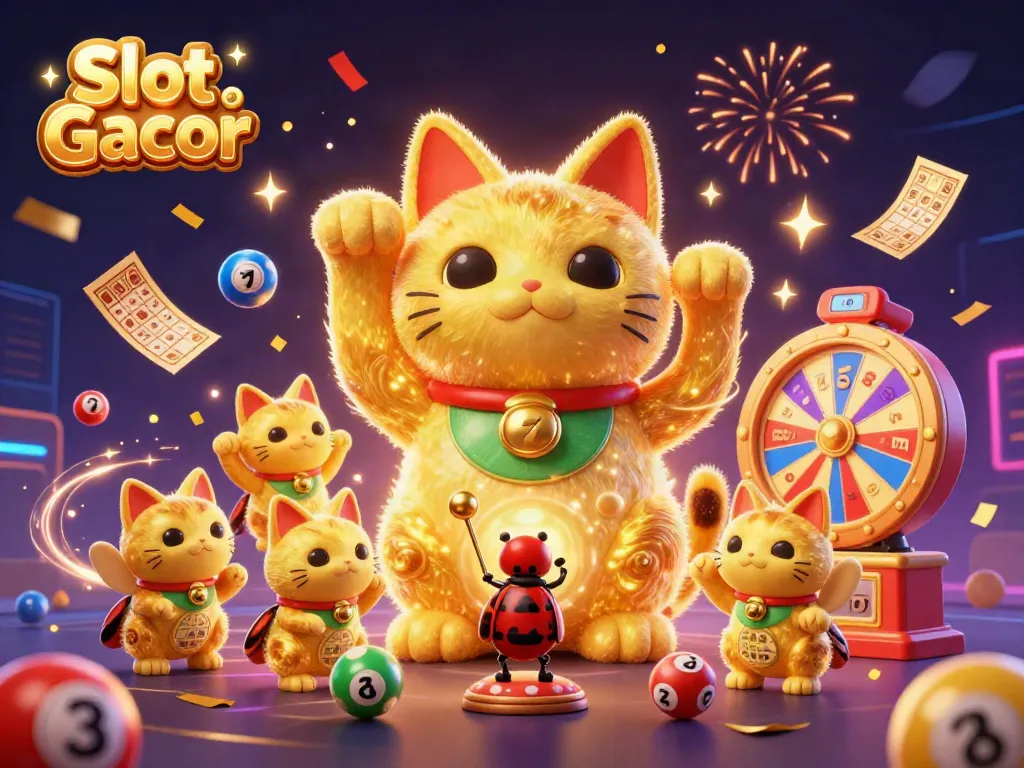 Engage in fun adventures with Slot Gacor as golden fireflies create a magical casino atmosphere filled with exciting games.