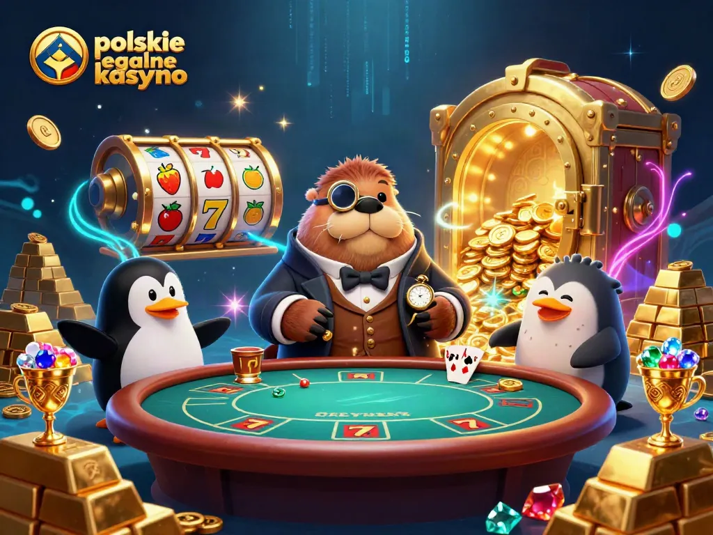 Engage with the dynamic scene of polskie legalne kasyno featuring a walrus and friends at an underwater poker table.