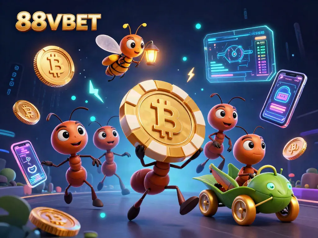 Bet on 88VBET and join the golden poker heist in this vibrant casino scene!